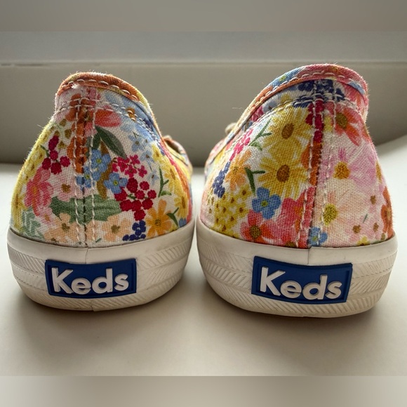 KEDS X Rifle Paper Co. Mini Margaux Slip-on Rainbow Floral Shoes Women Sz 9 - Picture 6 of 11